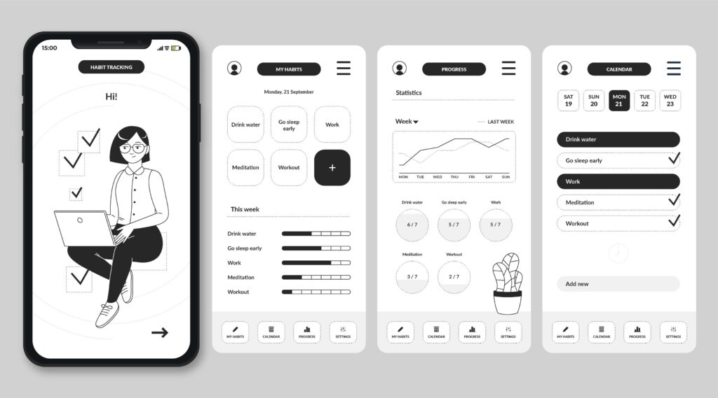 Wireframe de aplicativo