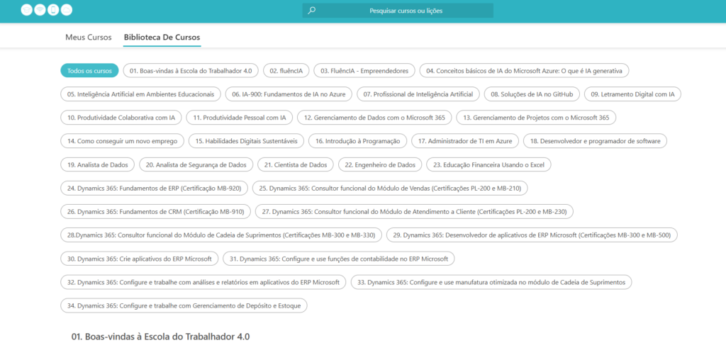 A Escola do Trabalhador oferta 34 cursos gratuitos em sua plataforma educacional. 