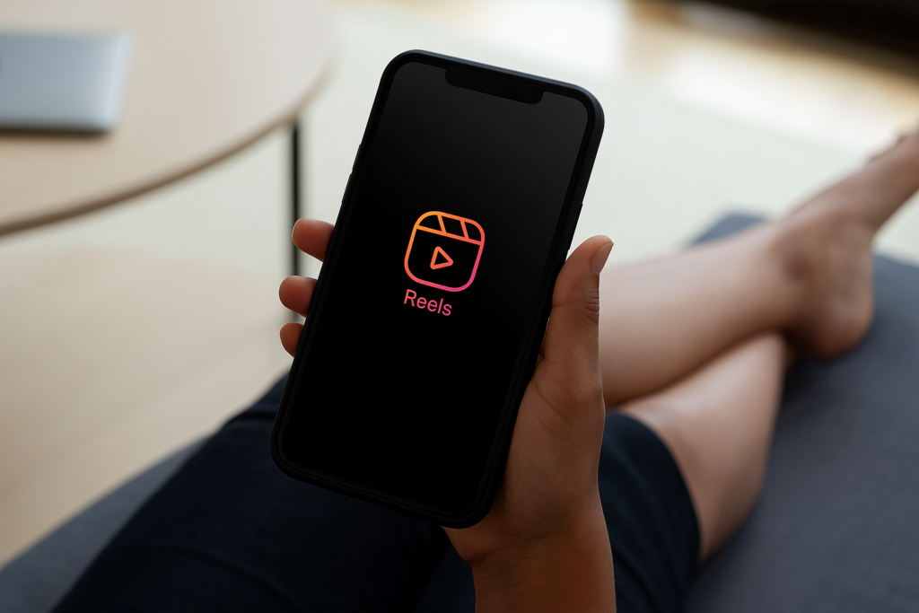 Reels é exemplo de estratégia mobile-first — criado para celulares e só depois adaptado ao desktop. Fonte: Imagem gerada por IA
